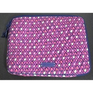 Vera Bradley Katalina Pink Purple Laptop Zippered Sleeve Padded School Mac‎ Book
